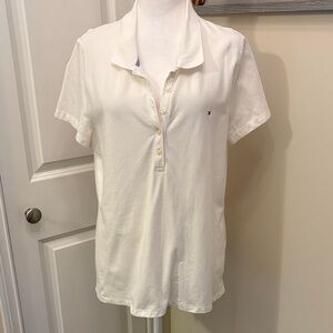 Tommy Hilfiger White Button Down Shirt Short Sleeve XL